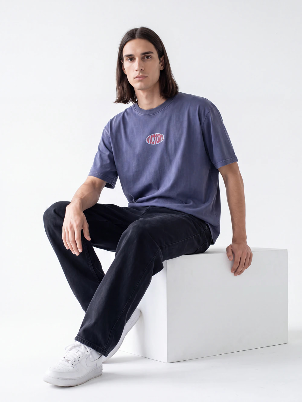 AI fashion model photograph of a graphic tee, generated by Nokkh for a brand catalog